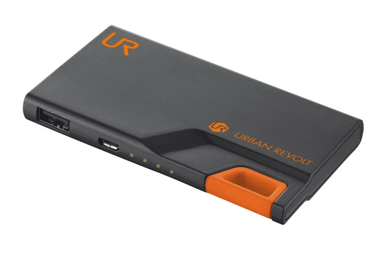 Urban Revolt 3000T Thin batteria portatile 3000 mAh Nero, Arancione