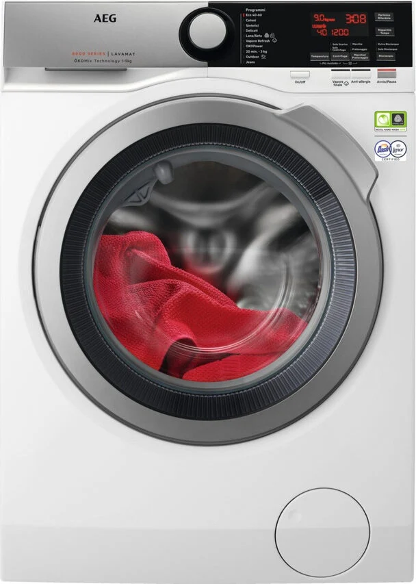 AEG L8FEE94SG lavatrice Caricamento frontale 9 kg 1400 Giri/min A Argento