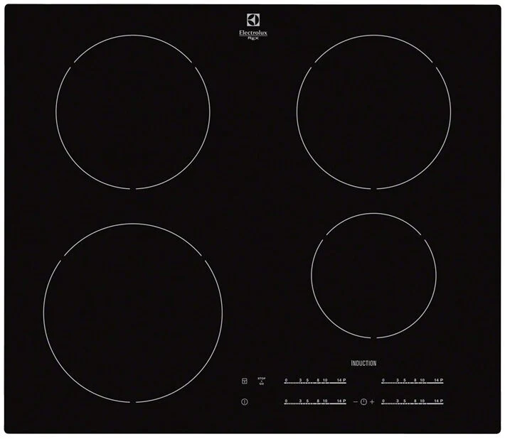 Electrolux KTI6400E piano cottura Nero Da incasso Piano cottura a induzione 4 Fornello(i)