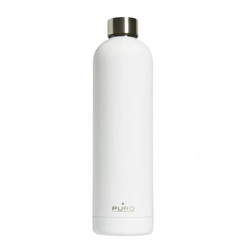 PURO Hot&Cold Glossy Uso quotidiano 1000 ml Acciaio inossidabile Bianco