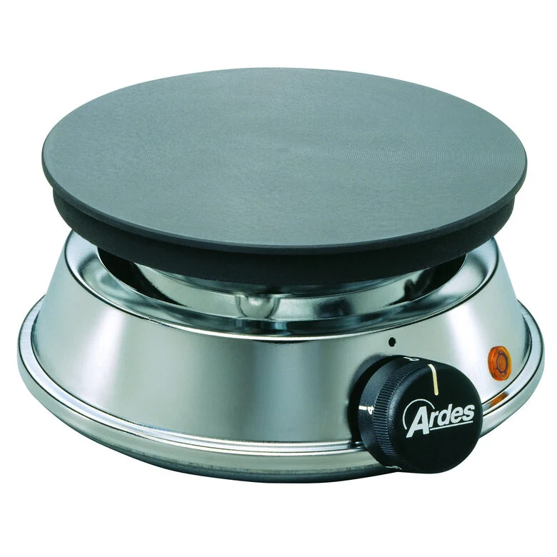 Ardes AR052 piano cottura Nero, Acciaio inossidabile Superficie piana Piastra sigillata 1 Fornello(i)