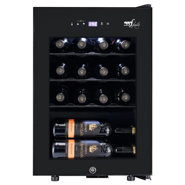 Melchioni Vermentino 16C Cantinetta vino con compressore Libera installazione Nero 16 bottiglia/bottiglie