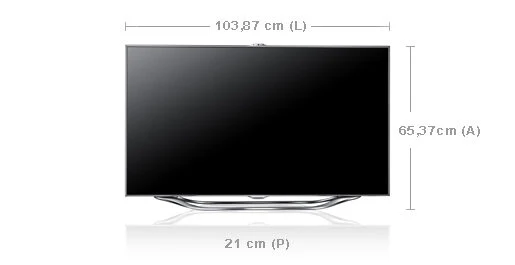Samsung Series 8 UE46ES8000QXZT TV 116,8 cm (46") Full HD Smart TV Wi-Fi Argento