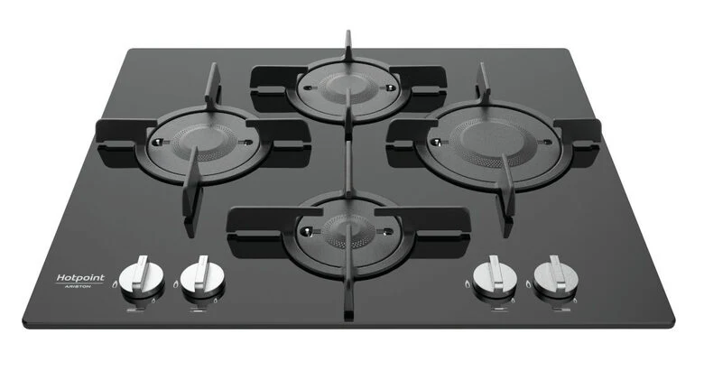 Hotpoint FTGHG 641 D/HA(BK) piano cottura Nero Da incasso 60 cm Gas 4 Fornello(i)