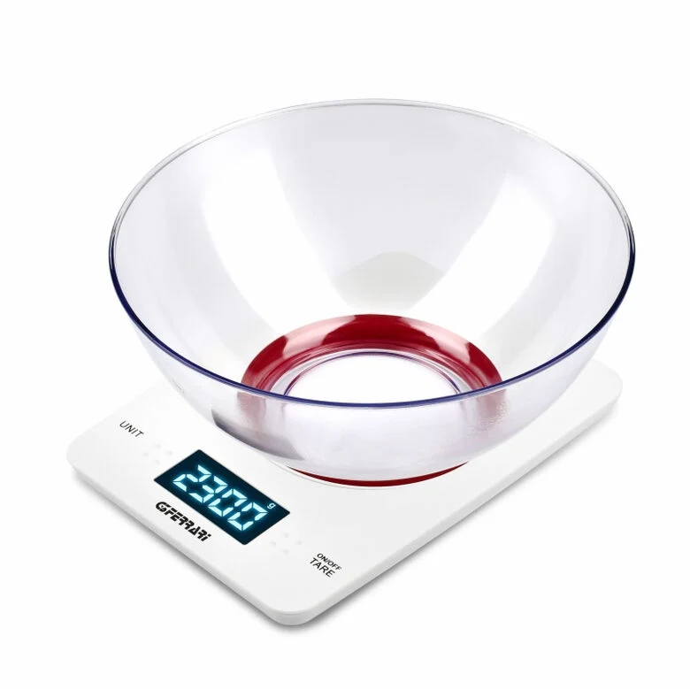 G3 Ferrari G20071 bilancia da cucina Rosso, Bianco Superficie piana Rettangolo Bilancia da cucina elettronica