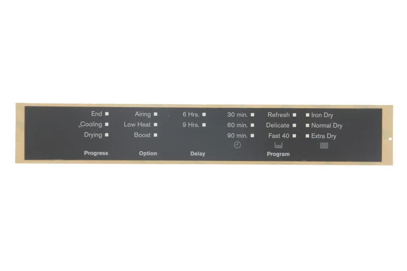 ELECTROLUX Dryer REVERSE DECAL STICKER-EDV5552/6552-Genuine