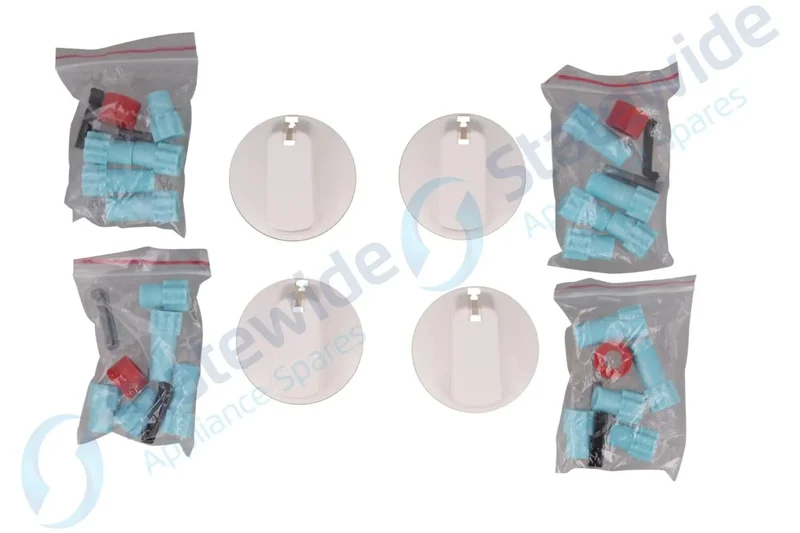 Universal Cooktop/Oven Knob White 55mm SKIRT (Pack 4)