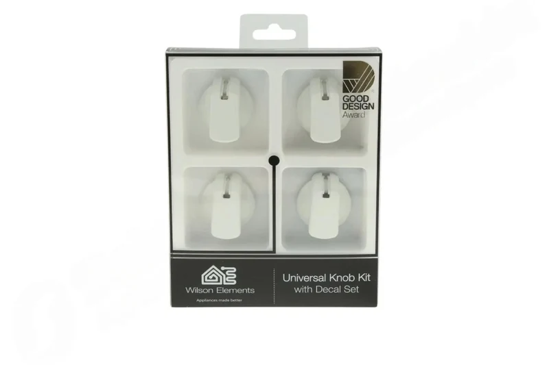 Universal Cooktop/Oven Knob White 40mm SKIRT (Pack 4)