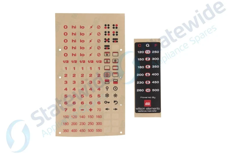 Universal Cooktop Knob DECAL Set