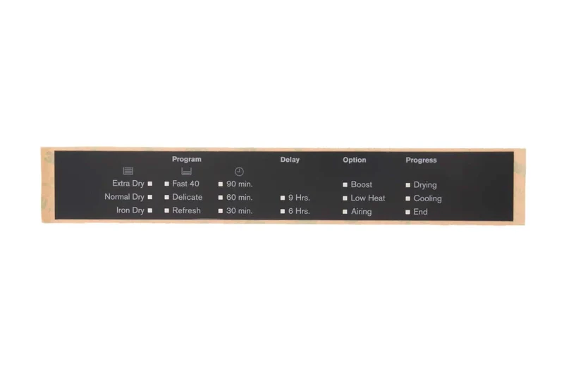 ELECTROLUX Dryer PROGRAM STICKER-EDV5552/EDV6552-Genuine