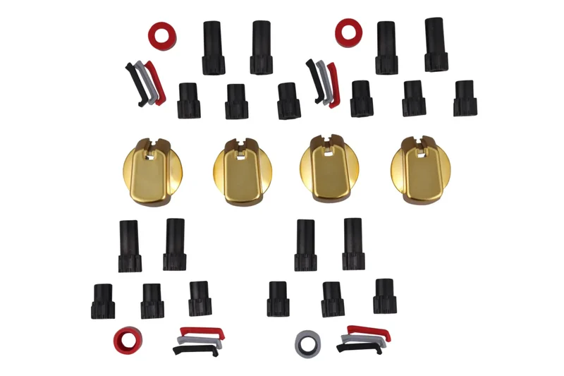 Universal Cooktop Knob GOLD 35mm SKIRT (Pack 4)