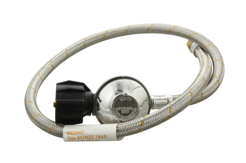 BEEFEATER BBQ REGULATOR BRAIDED Hose 3/8 900mm SS-LPG