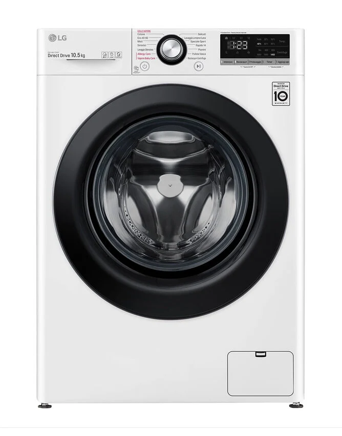 LG F4WV310S6E Lavatrice Intelligente AIDD 10,5kg Vapore 1400 Giri/min Carica frontale Classe B