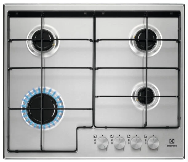 Electrolux EGS6424X Acciaio inossidabile Da incasso 59.5 cm Gas 4 Fornello(i)