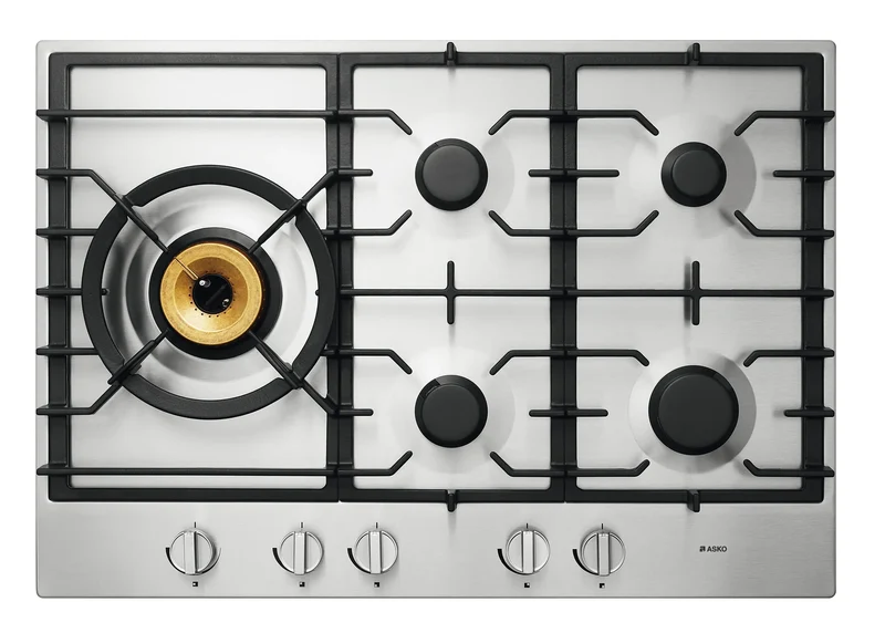 Ⓜ️🔵🔵🔵 Asko HG 1776 SB - Piano cottura a Gas, Acciaio, 75 cm, Incasso
