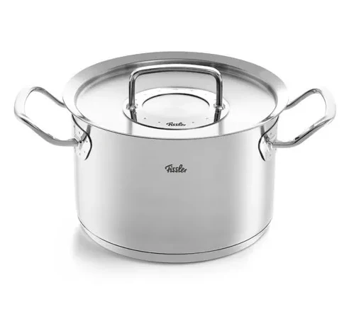 Ⓜ️🔵🔵🔵 Fissler Pentola - Pentola, Serie Original-Profi Collection, Capacità 4 Litri, Diametro 20 cm, Acciaio inox satinato (esterna)/ Acciaio inox lucidato (interna), Manici ergonomici, Coperchio in metallo, Fondo Fissler CookStar