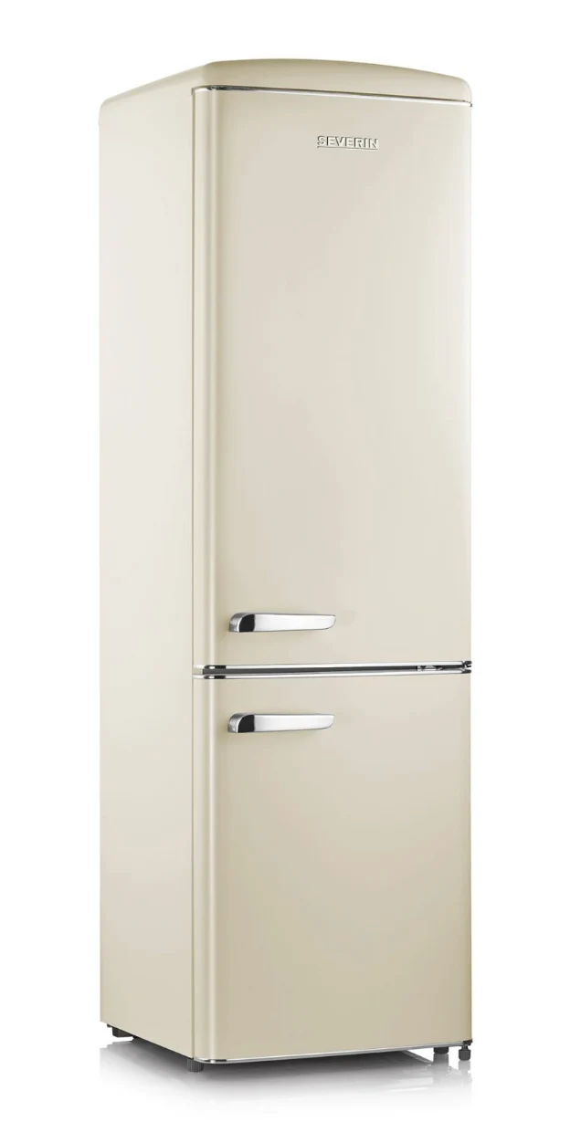 Ⓜ️🔵🔵🔵 SEVERIN RKG 8919 - Frigorifero Retrò combinato, CREMA, 244 litri, 55 cm, Nuova classe D