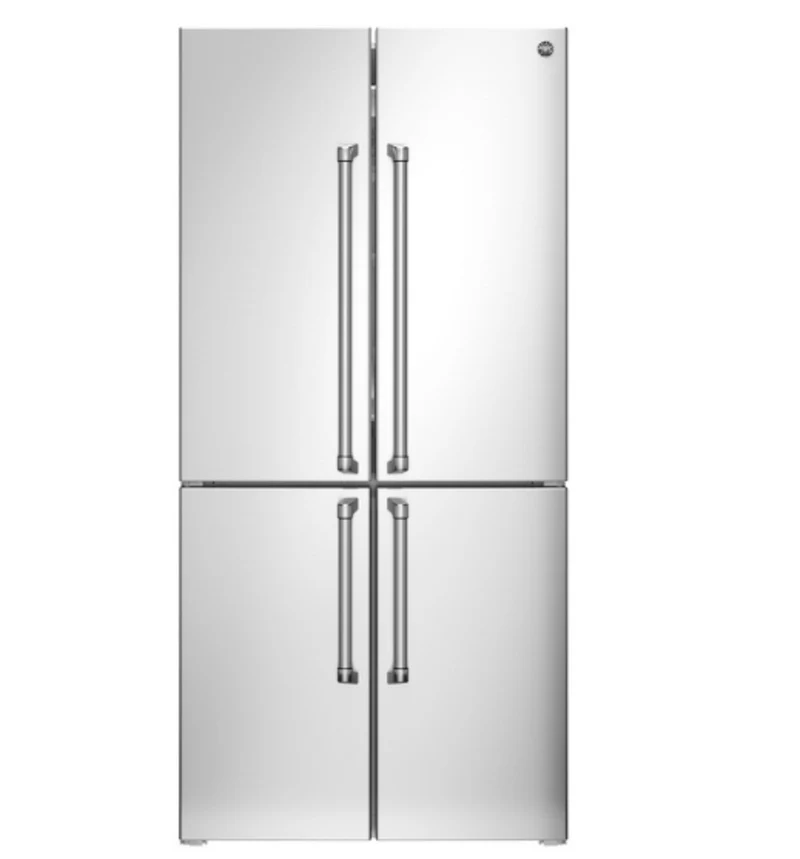 Ⓜ️🔵🔵🔵 BERTAZZONI RCD84F4FXNC/24 - Frigorifero Cross Door, Libera Installazione, 84 cm, Acciaio Inox, Serie Master, PureBreeze UV, 321L Frigorifero, 166L Congelatore, Nuova Classe E