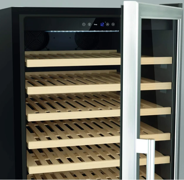 Ⓜ️🔵🔵🔵 MAISON CAVIST 166 - Cantinetta per 166 bottiglie, 16 ripiani in legno, sistema No Frost, SILENZIOSA, SISTEMA ANTIVIBRAZIONE, LUCE LED