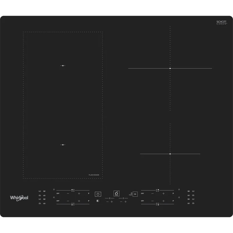 Ⓜ️🔵🔵🔵👌 Whirlpool WL B8160 NE - Piano cottura induzione, 4 ZONE COTTURA FLESSIBILI, nero, 60 cm