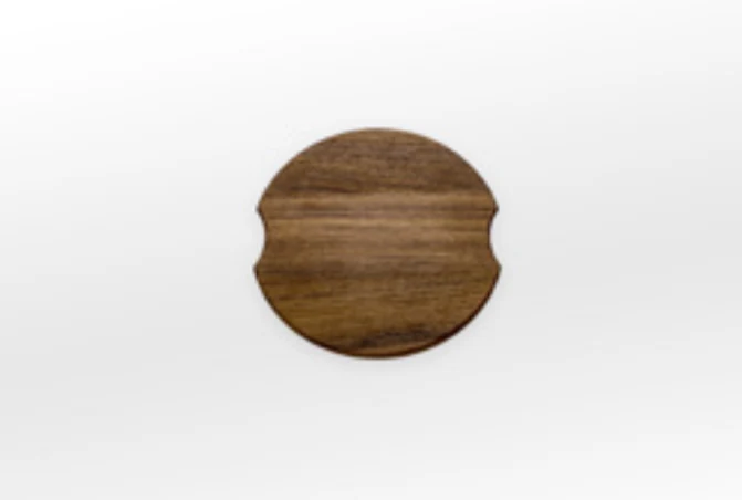 Ⓜ️🔵🔵🔵 Alpes TL Ø 26 -Tagliere tondo Ø 26 cm, in legno di teak adatto per vaschetta tonda Ø 25