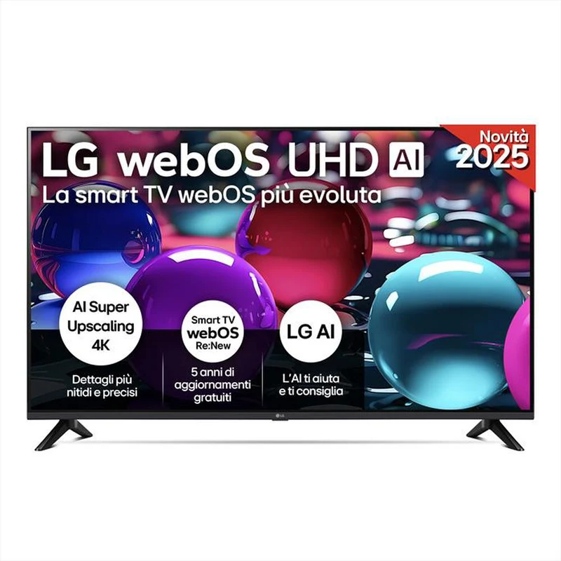 LG UHD AI 55UA73006LA TV Serie UA73 55'' 4K, α7 Gen8, HDR10, 20W, 3 HDMI con Game Optimizer, Smart TV WebOS 25