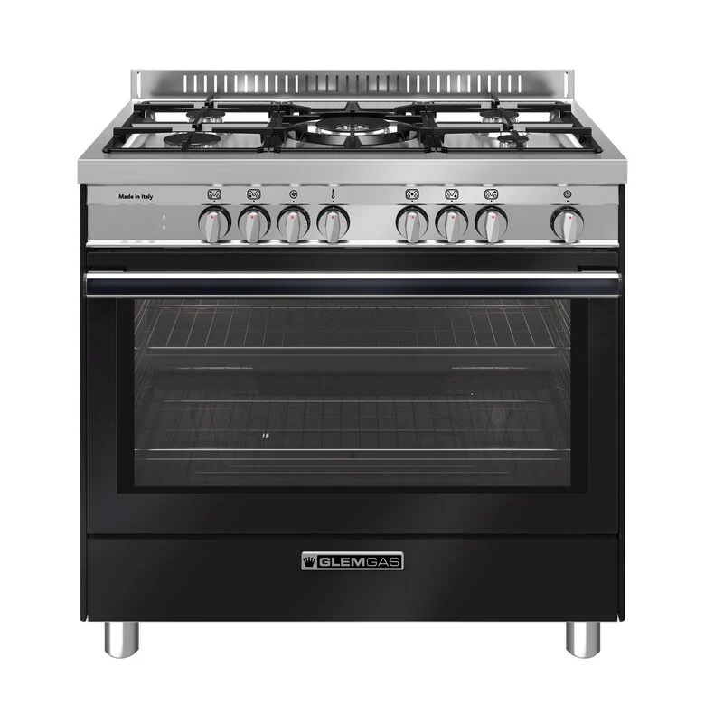 Glem Gas ST965MBK cucina Elettrico Nero, Antracite, Acciaio inox