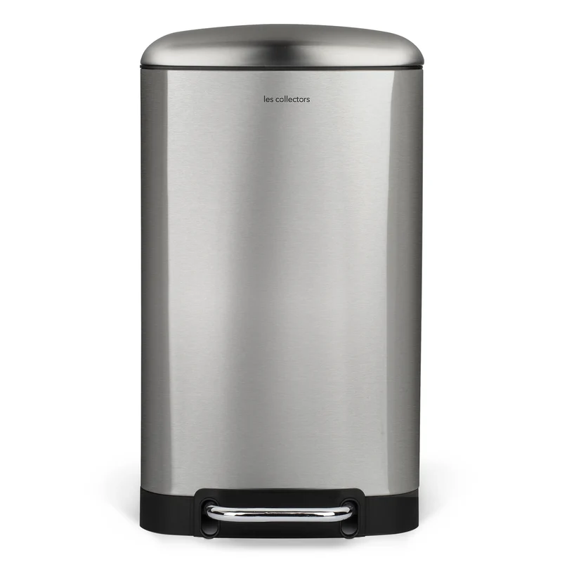 Ⓜ️🔵🔵🔵 Les Collectors N°712 - Pattumiera da cucina a pedale in ACCIAIO INOX, colore ACCIAIO INOX, 30L