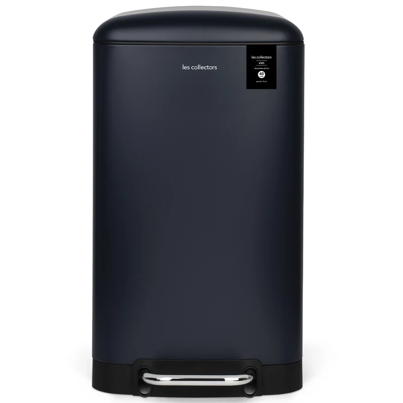 Ⓜ️🔵🔵🔵 Les Collectors N°871 - [📦🚨Spedizione immediata!🚚💨] Pattumiera da cucina a pedale in ACCIAIO INOX, colore BLU SCURO opaco, 40L