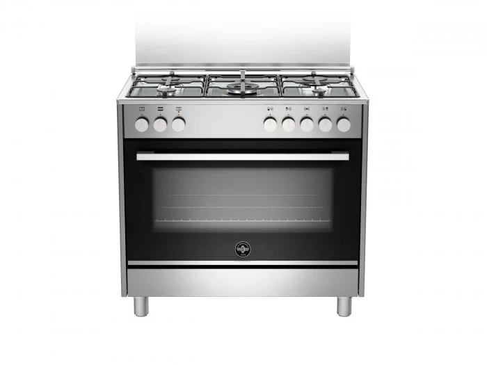 Ⓜ️🔵🔵🔵 LA GERMANIA FTR965EXV/24 - Cucina, 5 Fuochi Gas, Forno Elettrico Multifunzione, Acciaio Inox, Serie Futura, 90x60 cm, Nuova classe A