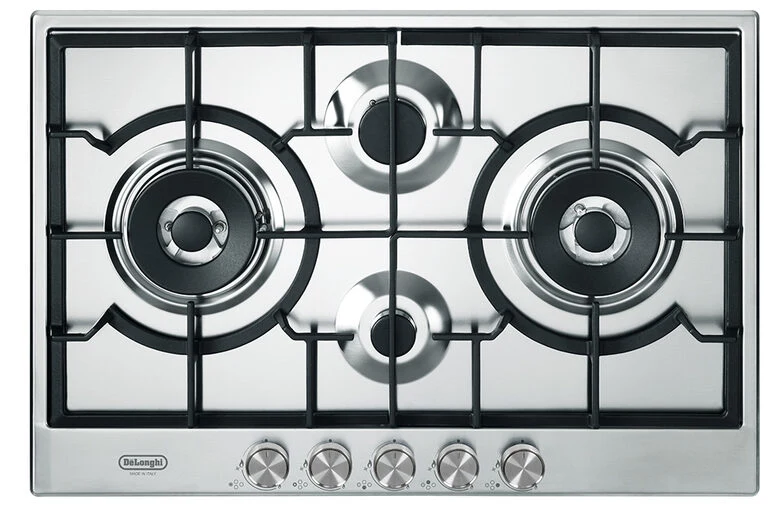 De’Longhi NSL 475 X piano cottura Acciaio inox Da incasso 75 cm Gas 4 Fornello(i)