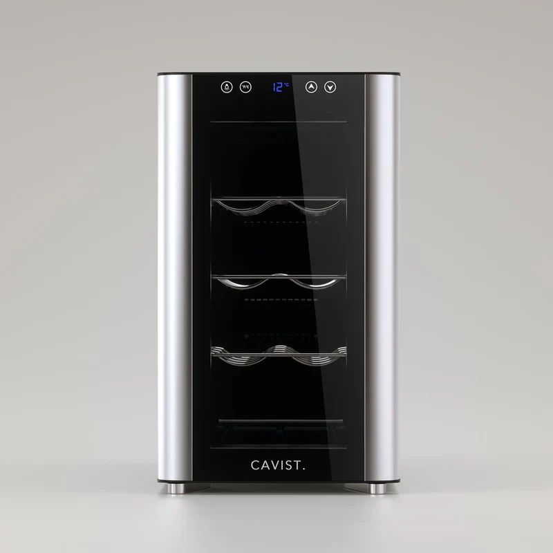 Ⓜ️🔵🔵🔵 MAISON CAVIST CVST8 - Cantinetta per 8 bottiglie, 3 RIPIANI IN METALLO, SILENZIOSA, SISTEMA ANTIVIBRAZIONE, LUCE LED