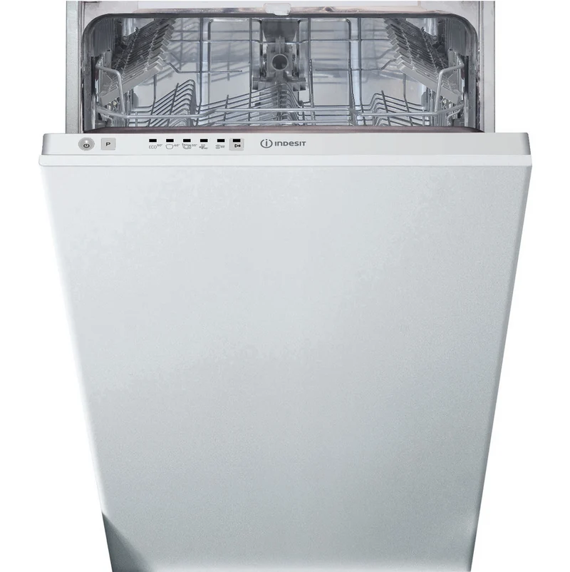Ⓜ️🔵🔵🔵👌 Indesit DSIE 2B10 - Lavastoviglie 45 cm slim da incasso a scomparsa totale, 10 coperti, bianca, Nuova classe F (ex A+)