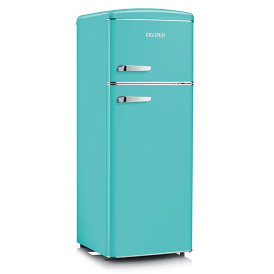 Ⓜ️🔵🔵🔵 SEVERIN RKG 8934 - Frigorifero Retrò doppia porta, TURCHESE TIFFANY, Classe E