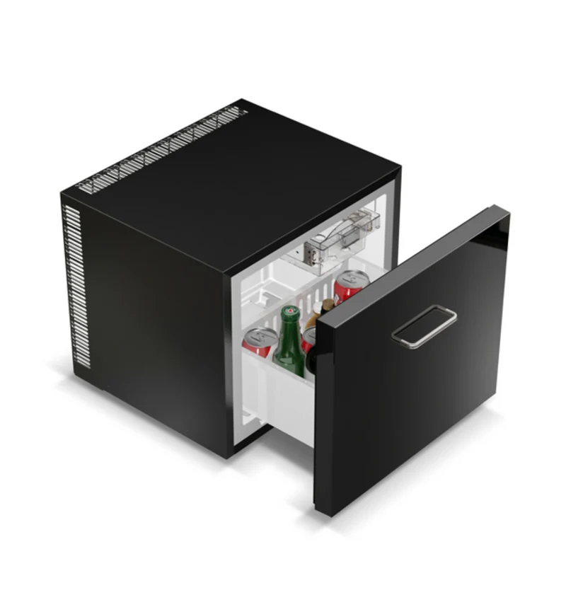 Ⓜ️🔵🔵🔵 Vitrifrigo TD45 - Minibar a cassetto termoelettrico, SUPERSILENZIOSO, pannello porta nero specchiato