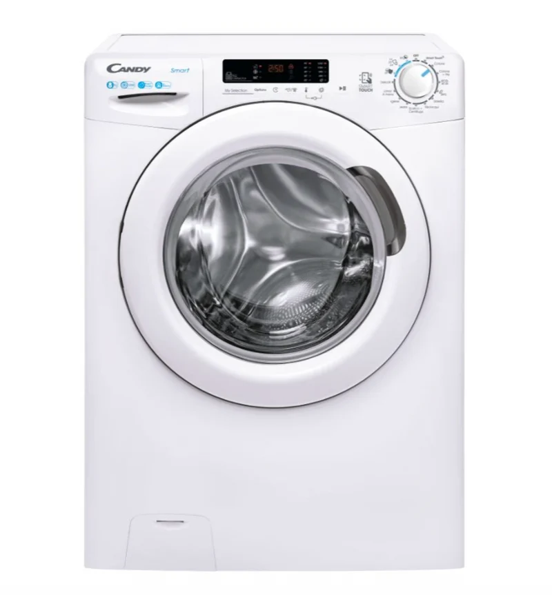Ⓜ️🔵🔵🔵 Candy CS1282DW4-11 - Lavatrice 8 kg, 1200 RPM, CESTO in ACCIAIO INOX, bianca, Nuova classe energetica B