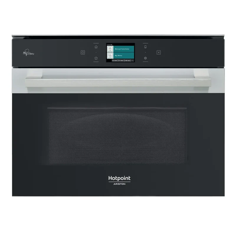 Ⓜ️🔵🔵🔵 Hotpoint ARISTON MP 9P6 IX HA - Forno a microonde da incasso, combinato grill, con funzione vapore, crisp e ventilato, acciaio inox e vetro nero