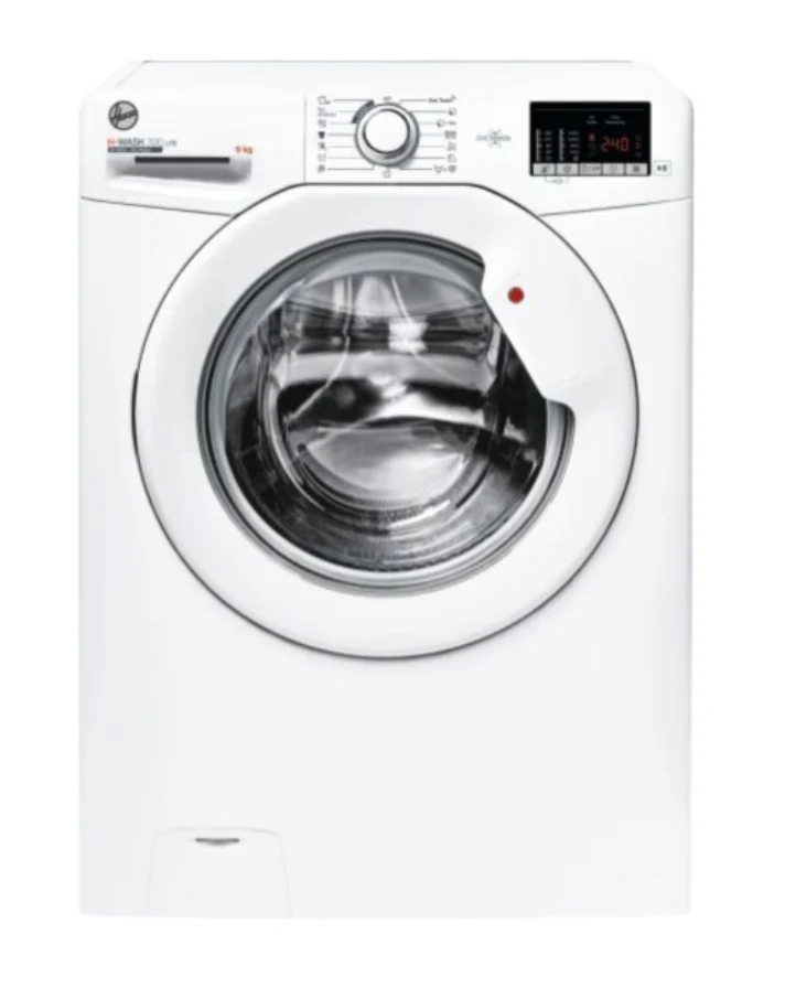 Ⓜ️🔵🔵🔵 HOOVER H3W 492DA4-S - Lavatrice, 9 kg, 1400 RPM, Nuova classe B, Bianca, 15+1 programmi