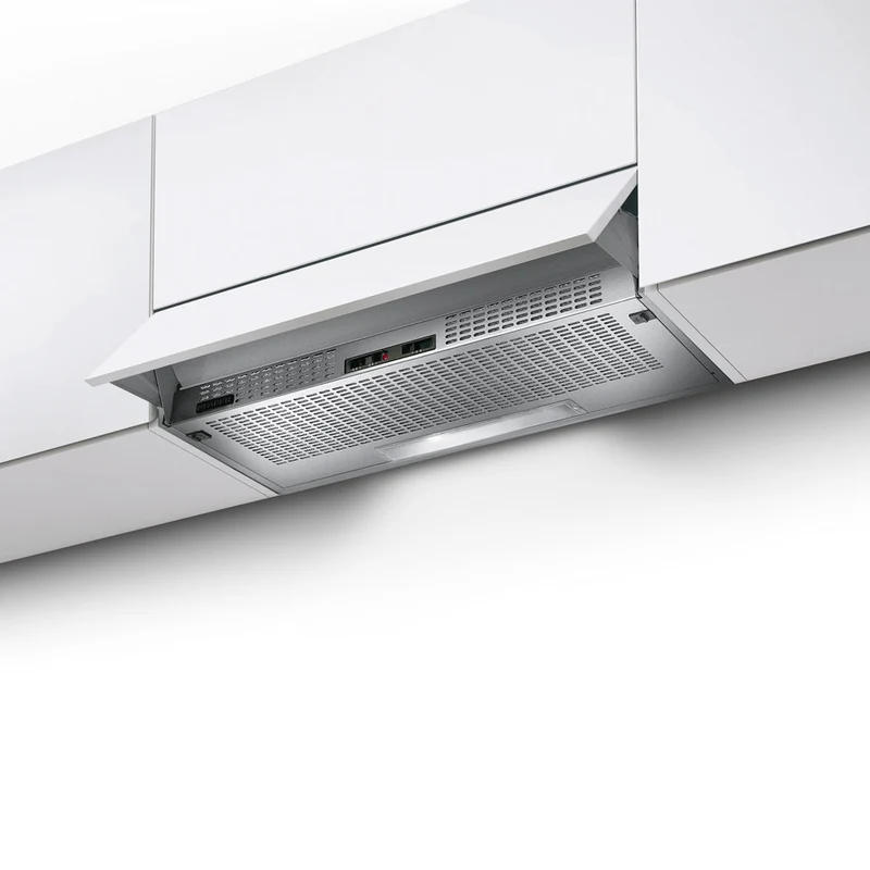 Ⓜ️🔵🔵🔵 Faber 2156 SRM LG/X A90 - Cappa da incasso per pensile a 2 motori, FILTRI ANTIGRASSO IN METTALO INCLUSI, grigio chiaro e acciaio inox, 90 cm, 2 luci LED, 315.0547.817