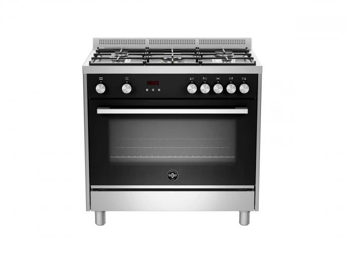 Ⓜ️🔵🔵🔵 LA GERMANIA FTR965EXT - Cucina 5 fuochi gas, forno elettrico multifunzione, 90x60 cm, Classe A