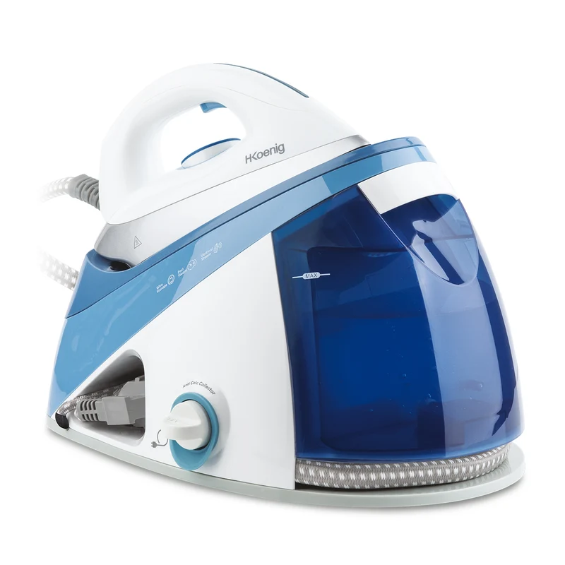 Ⓜ️🔵🔵🔵 H.Koenig V24 - Ferro da stiro a caldaia 6 BAR, vapore verticale, ricarica continua, serbatoio anticalcare, piastra in ceramica Easyglide