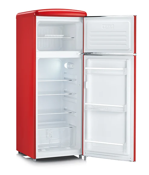 Ⓜ️🔵🔵🔵 SEVERIN RKG 8930 - Frigorifero Retrò doppia porta, ROSSO, 208 litri, 55 cm, Nuova classe E (ex A++)